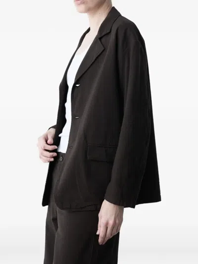 Lebor Gabala Oversized Notched-lapel Blazer In Blue