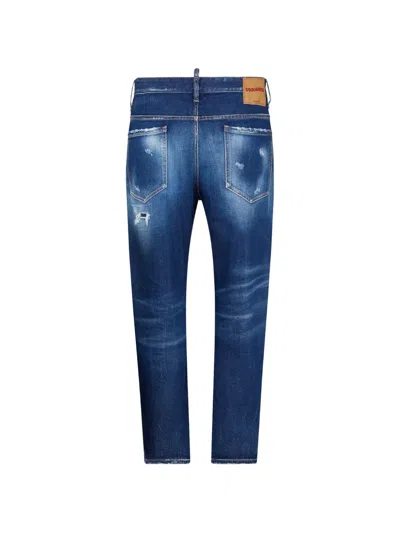 Dsquared2 Distressed Stonewashed Jeans In Animal Print