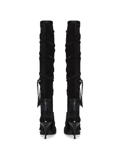 Dsquared2 Lace-up Suede Boots In Black