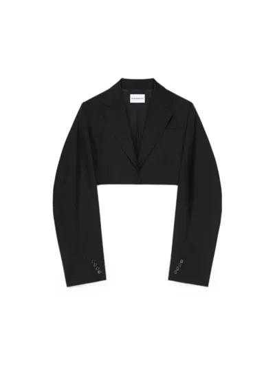 Givenchy Cocoon-sleeve Crop Jacket In Black