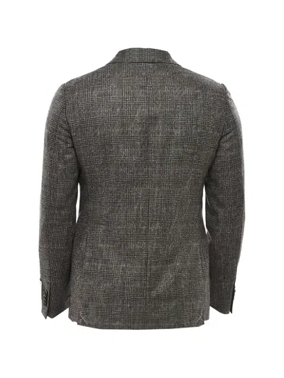 Corneliani Check-pattern Flap-pocket Blazer In Multi