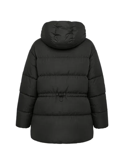 Bacon Cloud Drawstring-waist Down Coat In Black