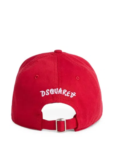 Dsquared2 Distressed-effect Baseball Cap In Red