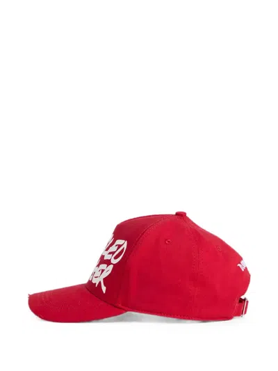 Dsquared2 Distressed-effect Baseball Cap In Red