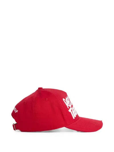 Dsquared2 Distressed-effect Baseball Cap In Red