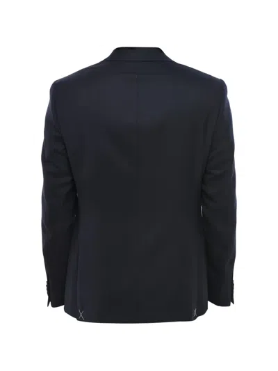 Corneliani Two-button Flap-pocket Blazer In Blue