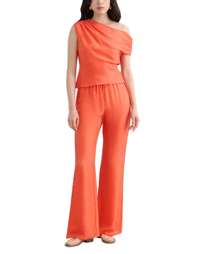 Toccin Nela Drawstring Flared Pull-on Pant In Orange