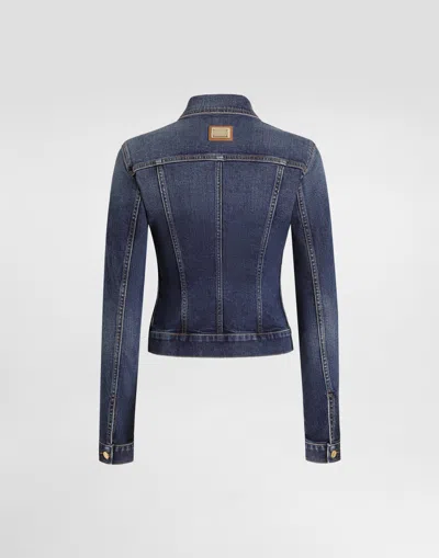 Dolce & Gabbana Single-breasted Denim Jacket In Multi
