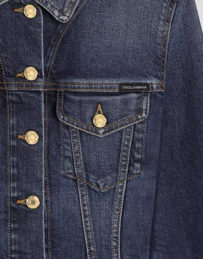 Dolce & Gabbana Single-breasted Denim Jacket In Multi