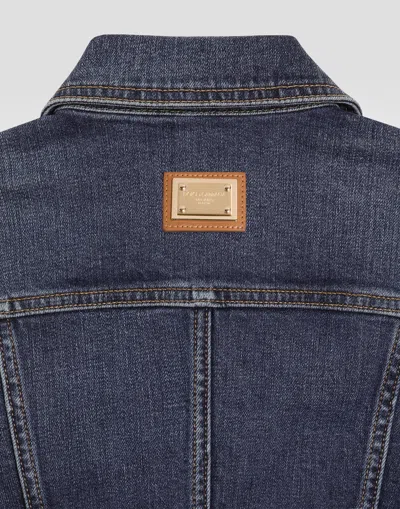 Dolce & Gabbana Single-breasted Denim Jacket In Multi