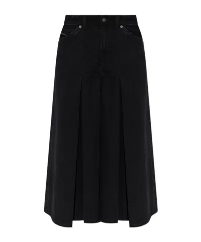 Diesel Belt-loop Cropped Jeans In Black