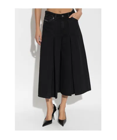Diesel Belt-loop Cropped Jeans In Black