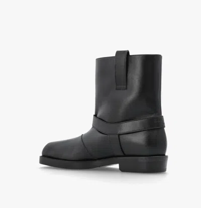 Balmain Harness Ankle Boots In Black