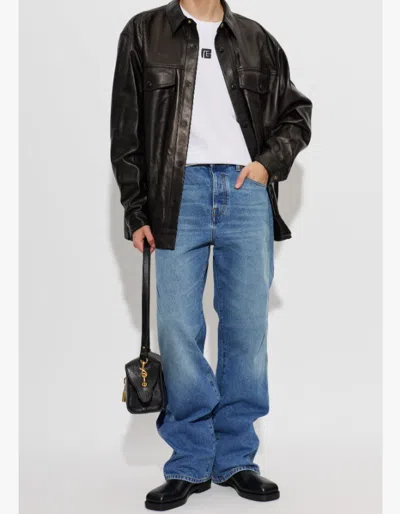 Balmain Harness Ankle Boots In Black