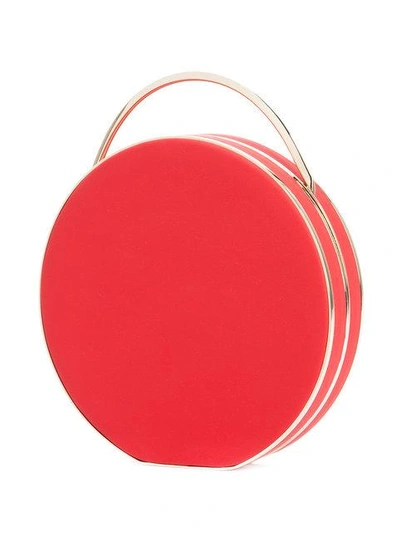 Shop Eddie Borgo Chain Strap Round Clutch In Red