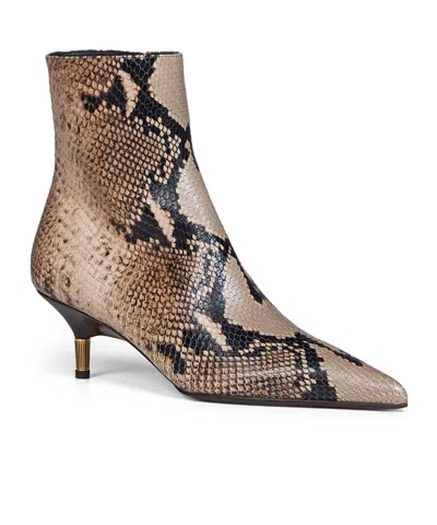 Khaite Pointed-toe Ankle Boots In Multi