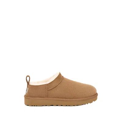 Ugg Loop Leather Slippers In Black