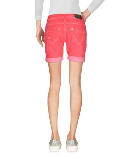 Shop Blumarine Denim Shorts In Coral