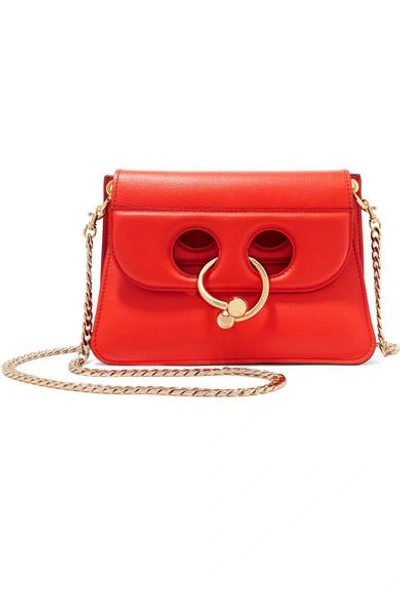 Shop Jw Anderson Pierce Mini Leather Shoulder Bag In Red