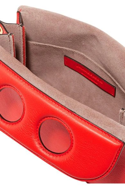 Shop Jw Anderson Pierce Mini Leather Shoulder Bag In Red
