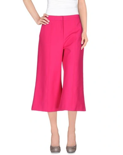 Msgm Cropped Pants & Culottes In Fuchsia