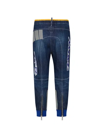 Dsquared2 Logo-print Panelled Jeans In Multi