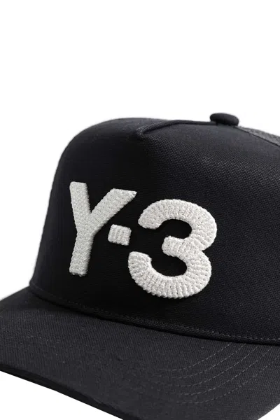 Y-3 Logo-patch Trucker Cap In Black