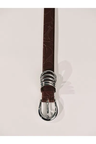 Dehanche Hollyhock Embossed Belt