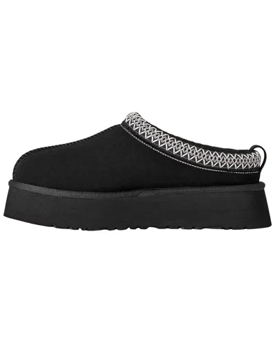 Ugg Tazz Platform Suede Braid Mules In Black