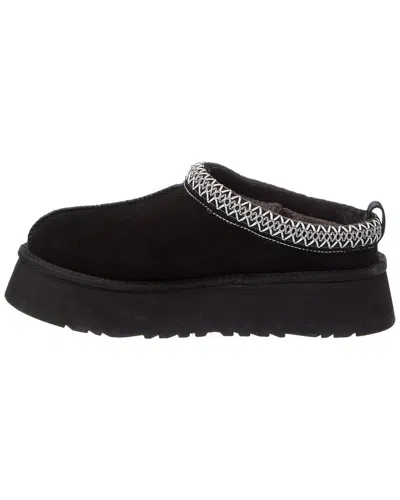 Ugg Tazz Platform Suede Braid Mules In Black