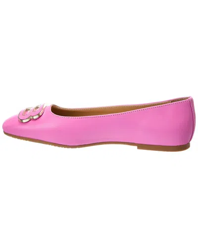 Baldini Leather Ballet Flat In Pink
