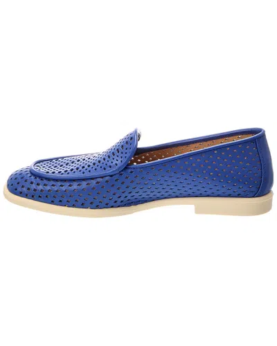 Baldini Leather Loafer In Blue