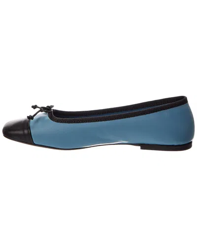 Baldini Leather Ballet Flat In Blue