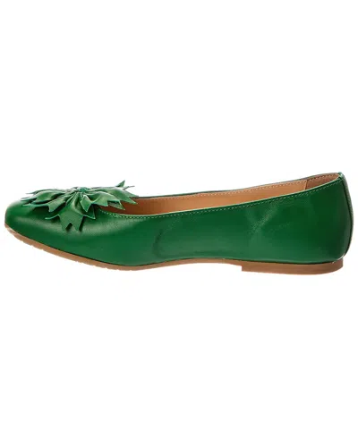 Baldini Leather Ballet Flat In Multi