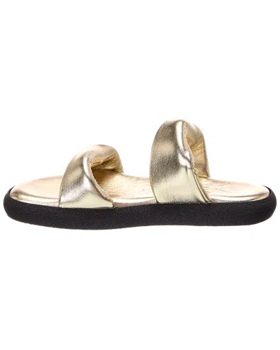 Baldini Leather Sandal In Silver