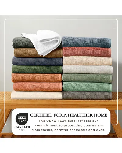 Linery & Co . Luxury Cotton Textured 6pc Bath Sheet Set In Pattern