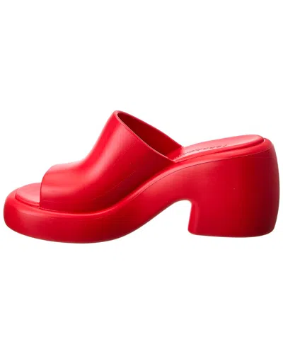 Ferragamo Deva Rubber Platform Sandal In Black