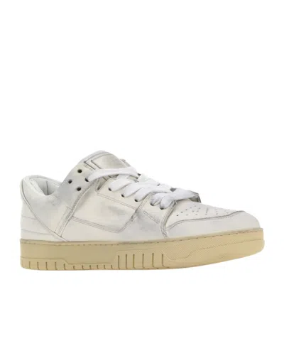 1989 Studio Lived-in Leather Skate Dirty Mid-top Sneakers In Black