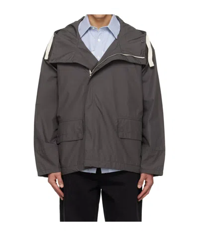 Nanamica Graphite Polyester Blend Jacket In Black