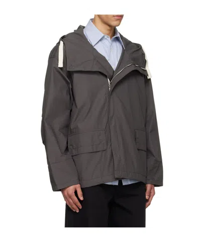 Nanamica Graphite Polyester Blend Jacket In Black