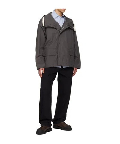 Nanamica Graphite Polyester Blend Jacket In Black