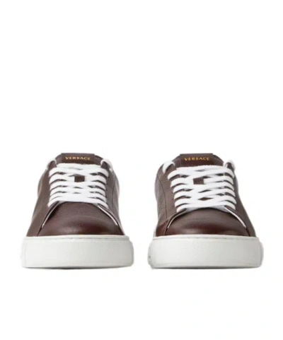 Versace Colour Block Trainer In White