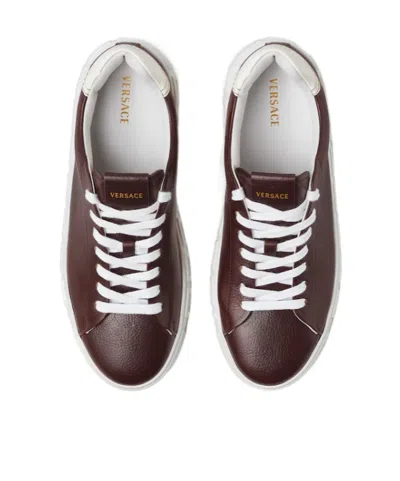 Versace Colour Block Trainer In White