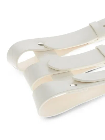 Dsquared2 Leather Bustier Belt In White