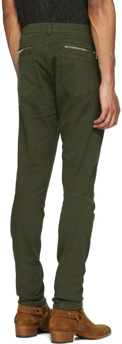Shop Faith Connexion Green Zipper Trousers