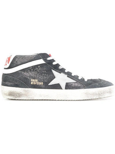 Golden Goose Star Leather Mid-top Trainers In Black