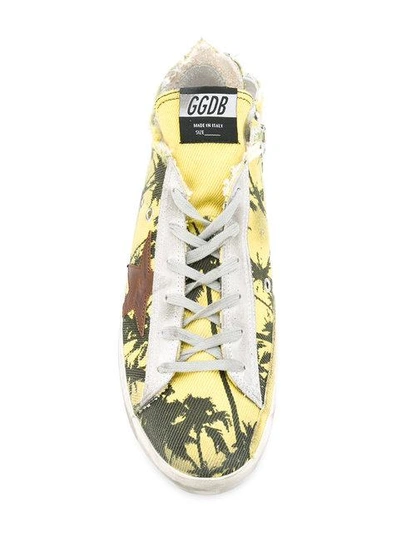 Shop Golden Goose Palm Tree Print Hi-top Sneakers