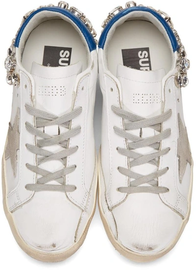 Shop Golden Goose White Diamond Superstar Sneakers