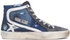 GOLDEN GOOSE Navy Slide High-Top Sneakers