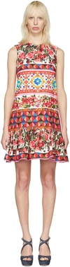 DOLCE & GABBANA Pink Floral Mosaic Dress